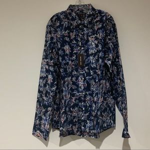 Michael Kors Slim Fit Twilight Blue Shirt NWT